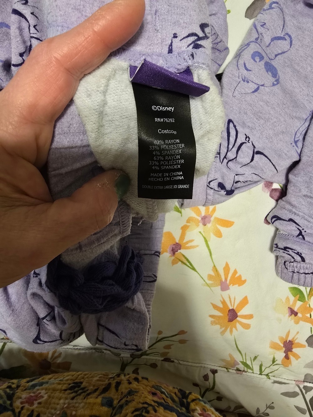 Disney Light Purple Stitch Pajama Set - Picture 7 of 7